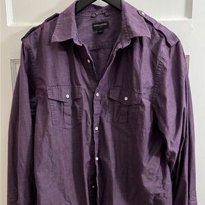 ⭐️Banana Republic, button-down. Rustic purple, Sz L